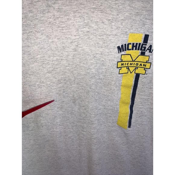 Vintage 80s-90s University Of Michigan Heather Gray Graphic T Shirt Unisex Large - Picture 6 of 16